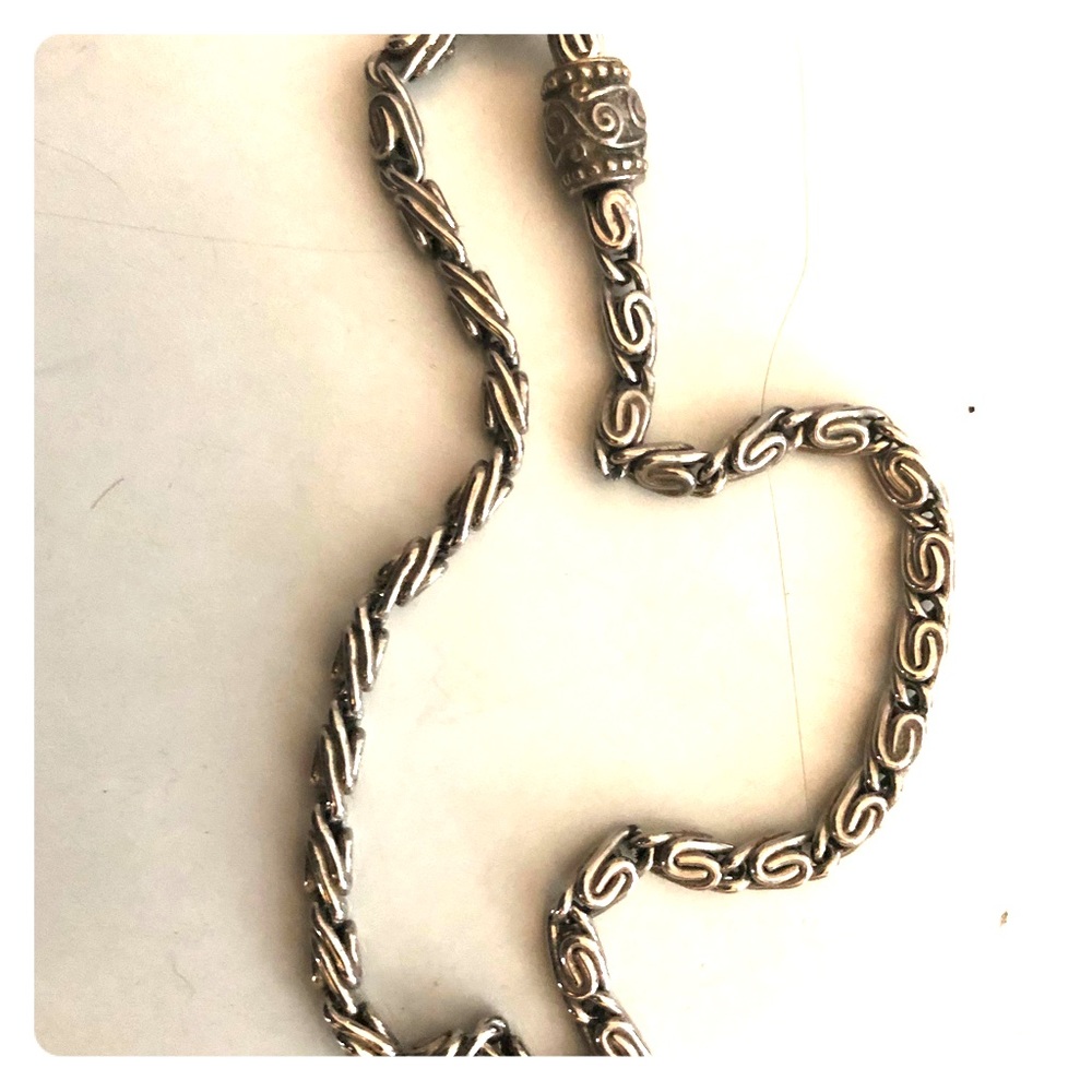 Silver plated choker.